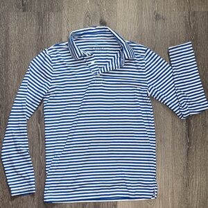 Crewcuts boys royal blue and White Striped Shirt